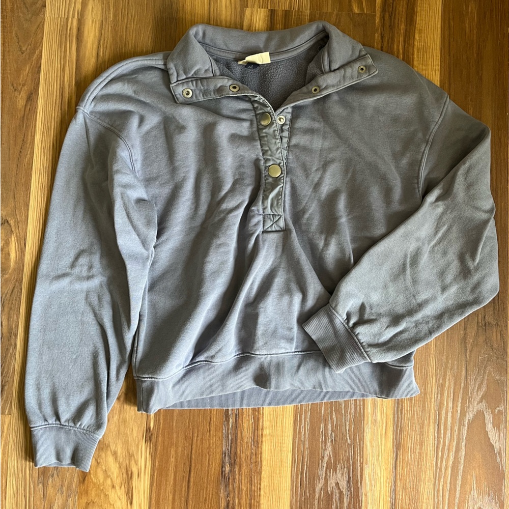 Button-Up Sweatshirt